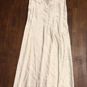 Flora Nikrooz Ivory Satin Slip with Lace Paneling